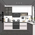 Modern Kitchen Interior Design With Stainless Steel Cabinets Countertop And Appliances