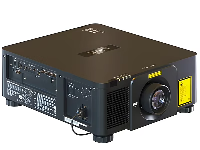 Professional Business Projector With Black Body Multiple Interfaces And Cooling Vents 3d model