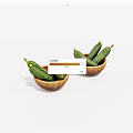 Fresh Green Cucumbers Placed In Two Small Wooden Bowls On White Background
