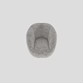 Soft Gray Modern Bean Bag Chair With Comfortable Rounded Design And Cozy Upholstery