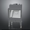 Industrial Gray Furnace With Transparent Observation Window Support Legs And White Foot Pads