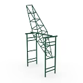 Outdoor Fitness Equipment Green Metal Frame Structure For Pull Up Exercises