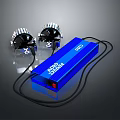 Household Electrical Inverter Supplies With Blue Casing 12V 24V And Dual Cooling Fans