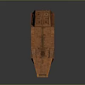 Rusty Red Heavy Armored Wheeled Military Vehicle With Durable Exterior Design