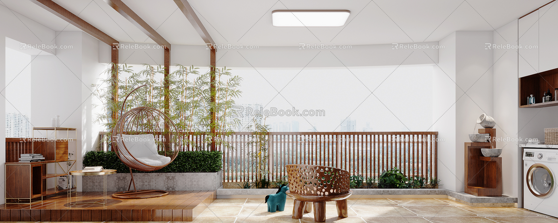 Modern Balcony 3d model