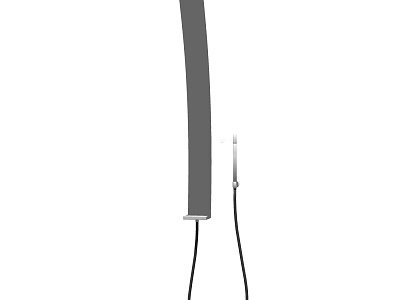 Sleek Modern Shower Head With Chrome Finish And Adjustable Handheld Sprayer 3d model