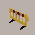 Yellow Plastic Road Barrier With Red White Stripes For Parking Safety