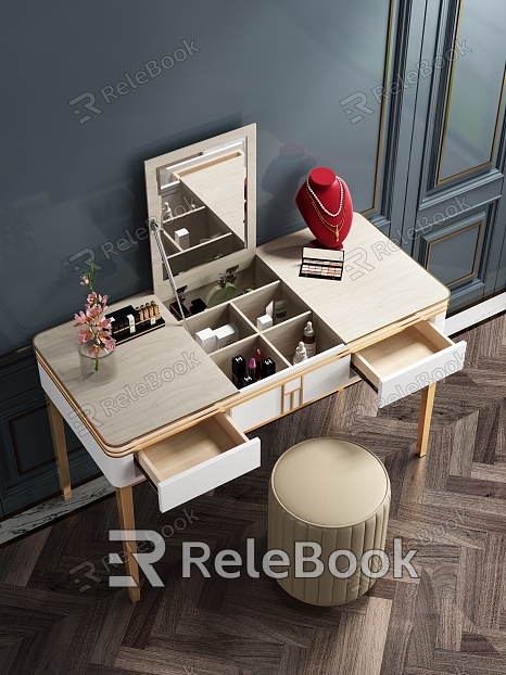 Bedroom Dressing Table Stool Combination model