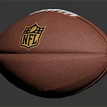 Red and Brown American Footballs With White Laces and NFL Logo