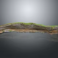 Garden Landscape Design With Layered Rock Structure And Green Grass Elements