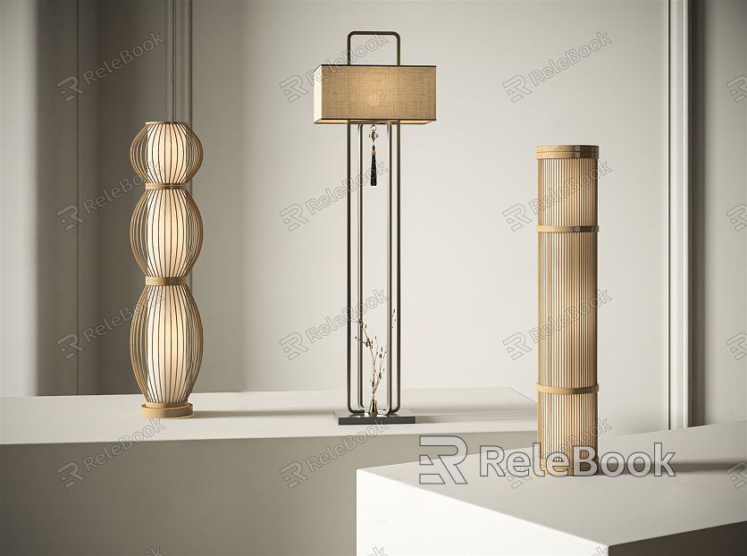 New Chinese floor lamp floor lamp combination model