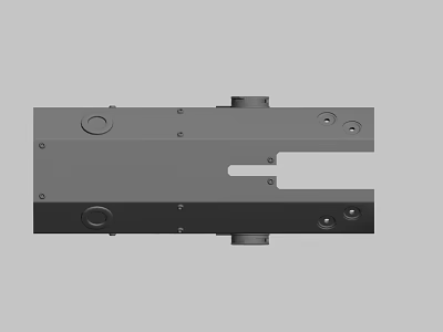Detailed Mechanical Metal Component Featuring Holes Bolts And Industrial Structure Design 3d model