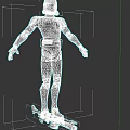 Game And Movie Character Clone Trooper With Red White Armor On Hoverboard