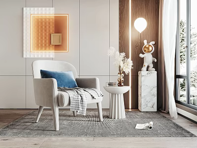 Modern Sofa Chair Leisure Chair 3d model