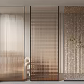 Modern Glass Room Dividers With Different Textured Patterns For Interior Decor