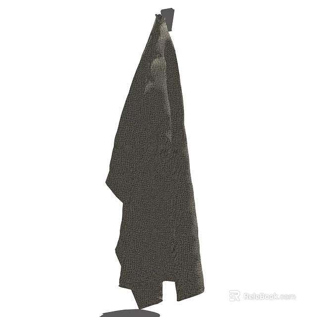 Soft Gray Bath Towel With High Absorbency And Quick Drying Material 3d model 