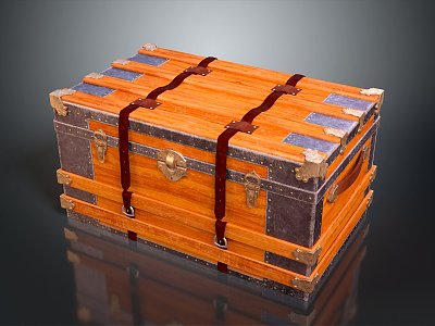 Boxes, Bags, Leather Boxes, Leather Boxes and Containers Realistic 3d model