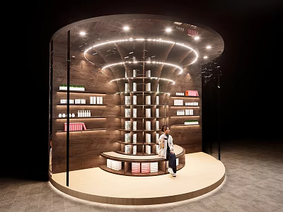 Bookcase Showroom Cabinet 3d model