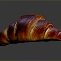 Freshly Baked Buttery Croissant With Golden Brown Flaky Layers And Shiny Crust