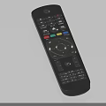Smart Television Remote Control With Colorful Buttons And Digital Function Keys Design 3d model