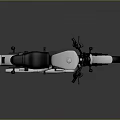 White and Black Cruiser Motorcycle with Leather Seat and Chrome Accents
