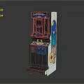 Vintage Arcade Gaming Machine With Classic Screen And Control Panel Design 3d model