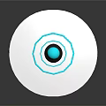 Cute White Robot With Blue Eyes Antenna And Black Joints