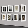 White Photo Frames Wall Decor With Multiple Minimalist Frames And Black White