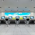 Style Command room Monitoring room Monitoring room 3d model