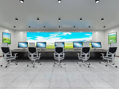 Style Command room Monitoring room Monitoring room 3d model