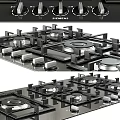 Black Modern Gas Cooktops With Multiple Styles And Various Burner Designs