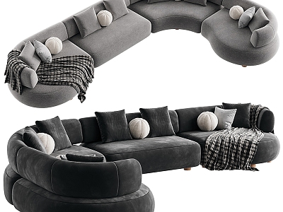 Modern Arc Multiplayer Sofa Collection model