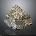 Natural Wood Stone Sample with Colorful Speckled Texture and Irregular Shape