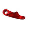 Red Aluminum Mechanical Part With Multiple Holes And Connecting Structure 3d model