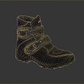 Cotton Shoes Warm Shoes Cold-proof Shoes Realistic 3d model