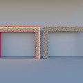 Two Textured Pink And Gray Door Arches For Interior Decoration