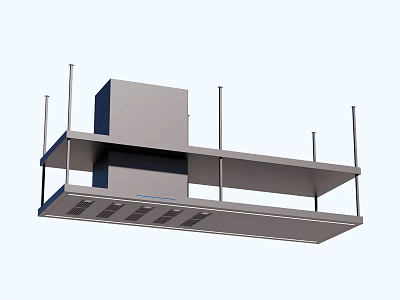 Modern Stainless Steel Range Hood As Essential Kitchen Appliance For Ventilation 3d model