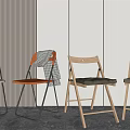 Modern Leisure Chairs With Metal And Wooden Frames Blanket Accents On Marble Floor