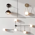 Modern Wall Lamps With Spherical Shades And Various Metal Design Styles