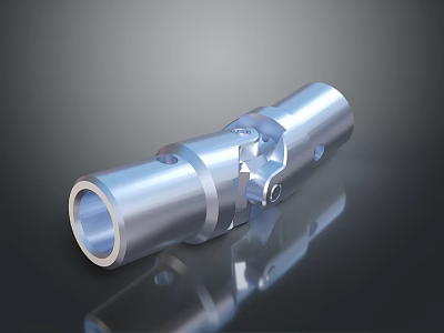 Silver Metal Pipe Fitting With Smooth Surface And Reflective Finish For Industrial Use 3d model