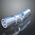 Silver Metal Pipe Fitting With Smooth Surface And Reflective Finish For Industrial Use 3d model