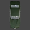 Classic Green Two Door Muscle Car With Sleek Body And Chrome Accents