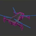 Sleek Modern Drone With Four Propellers And Camera For Aerial Photography