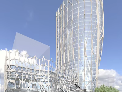 Modern Architecture Hotel Apartment Architecture 3d model