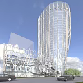 Modern Architecture Hotel Apartment Architecture 3d model