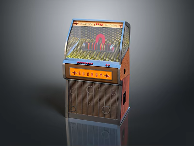 Vintage Rock-Ola Computer With Classic Display And Control Buttons Retro Design 3d model