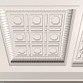 Decorative Ceiling Panel Design With Intricate Geometric Patterns And Ornate Borders 3d model