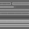 Gray And White Metal Vent Grilles With Slotted Designs And Lengths