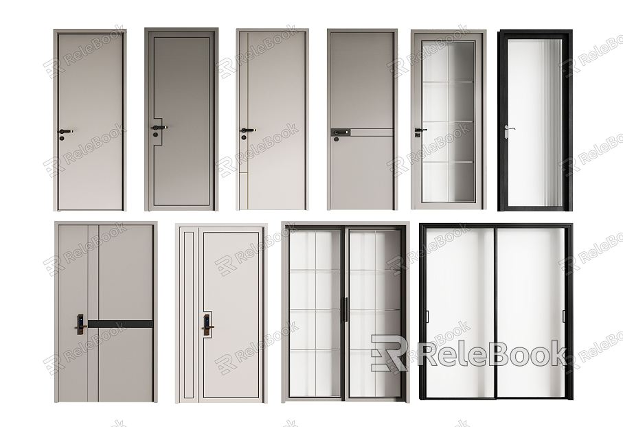 Modern swing door single door bedroom door entry door security door glass sliding door model