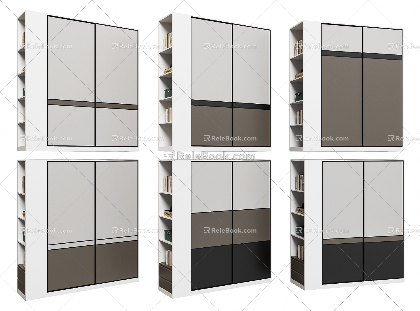 Modern Wardrobe Sliding Door Wardrobe Wading Door Wardrobe 3d model